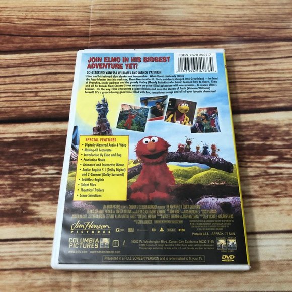 DVD ... Jim Henson Pictures. THE ADVENTURES OF ELMO IN GROUCHLAND (1999) 90's - Picture 2 of 5